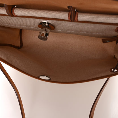Hermes Vache Hunter Criss Viking Herbag Messenger 39 Ecru Beige Fauve 6 of 11