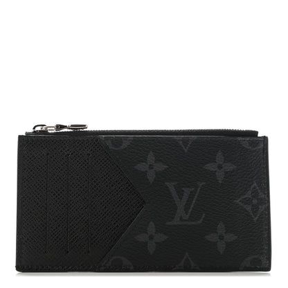 Louis Vuitton Monogram Eclipse Taiga Coin Card Holder 1 of 7