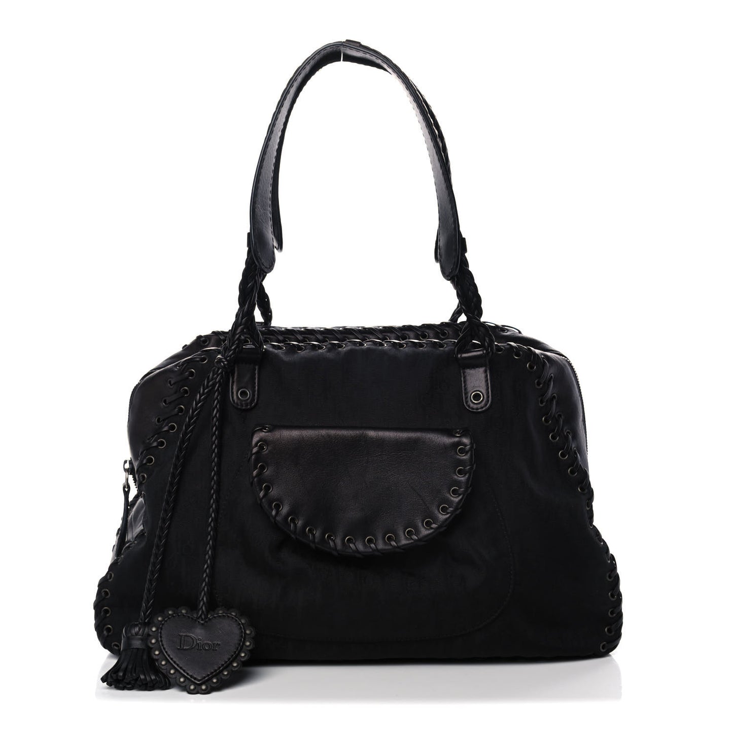 Monogram Ethnic Shoulder Bag Black