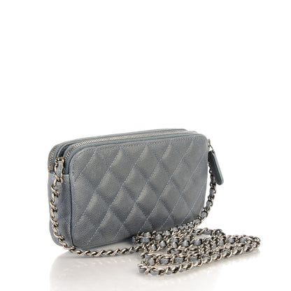 Chanel Caviar Quilted Small Clutch With Chain Grey 3 of 8