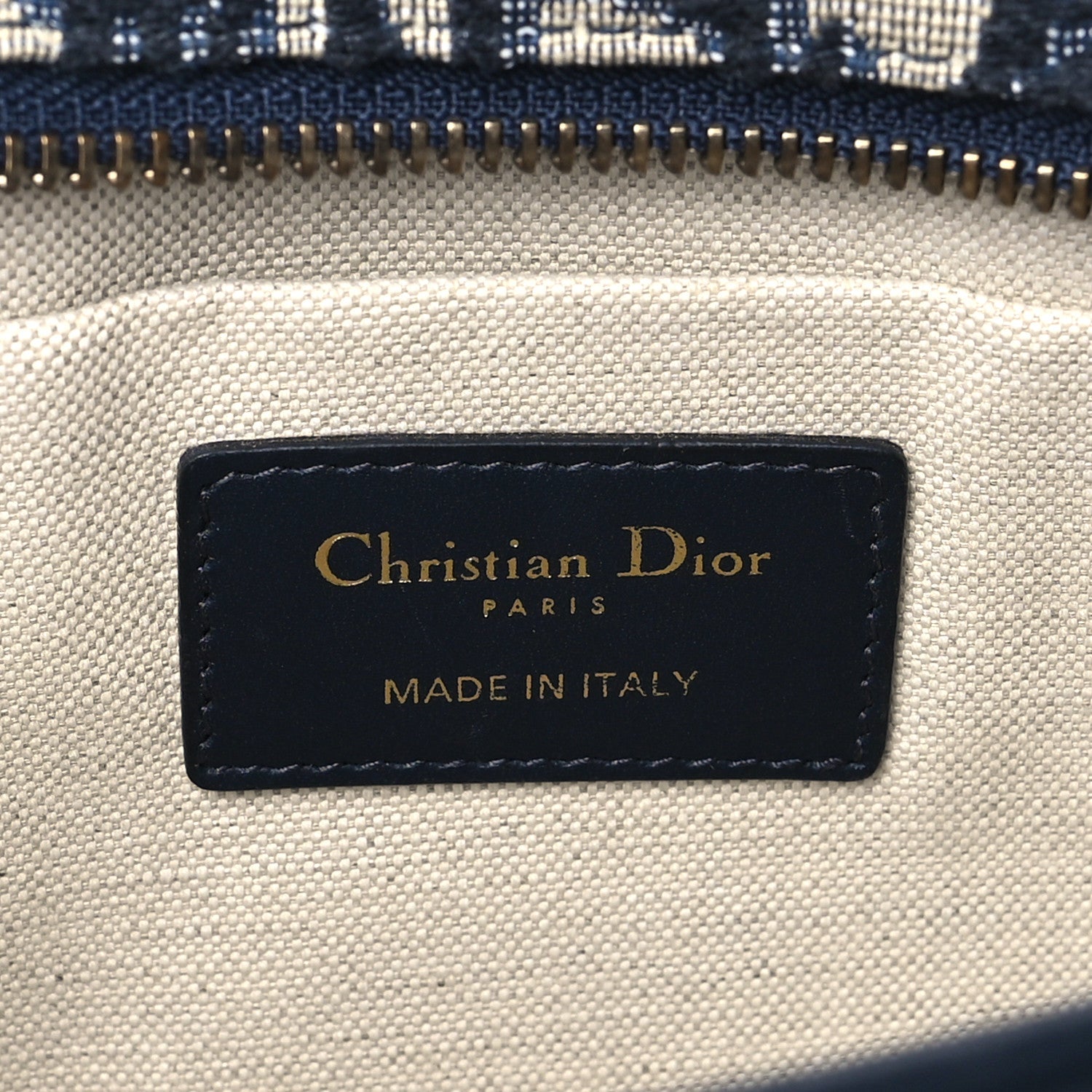 Christian Dior Oblique Diorquake Clutch Blue 5 of 9