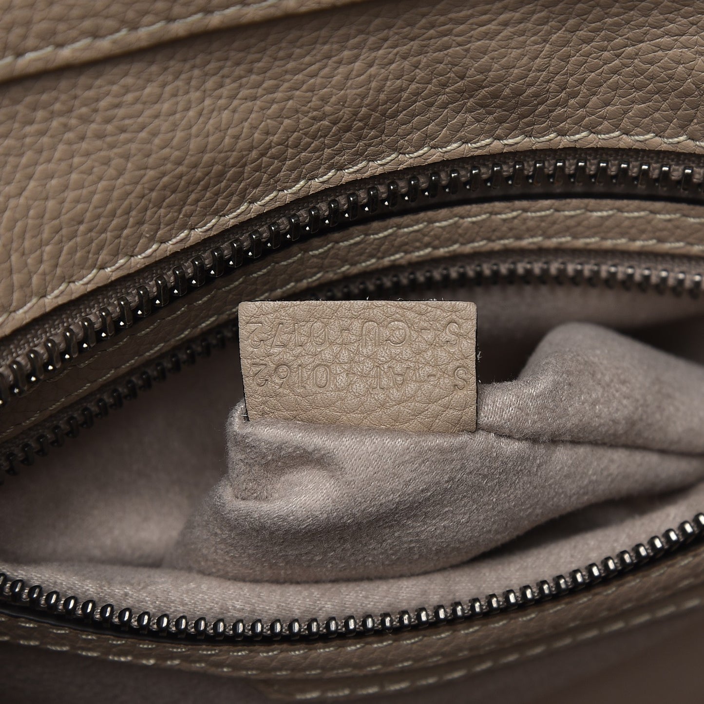 Drummed Calfskin Micro Luggage Dune