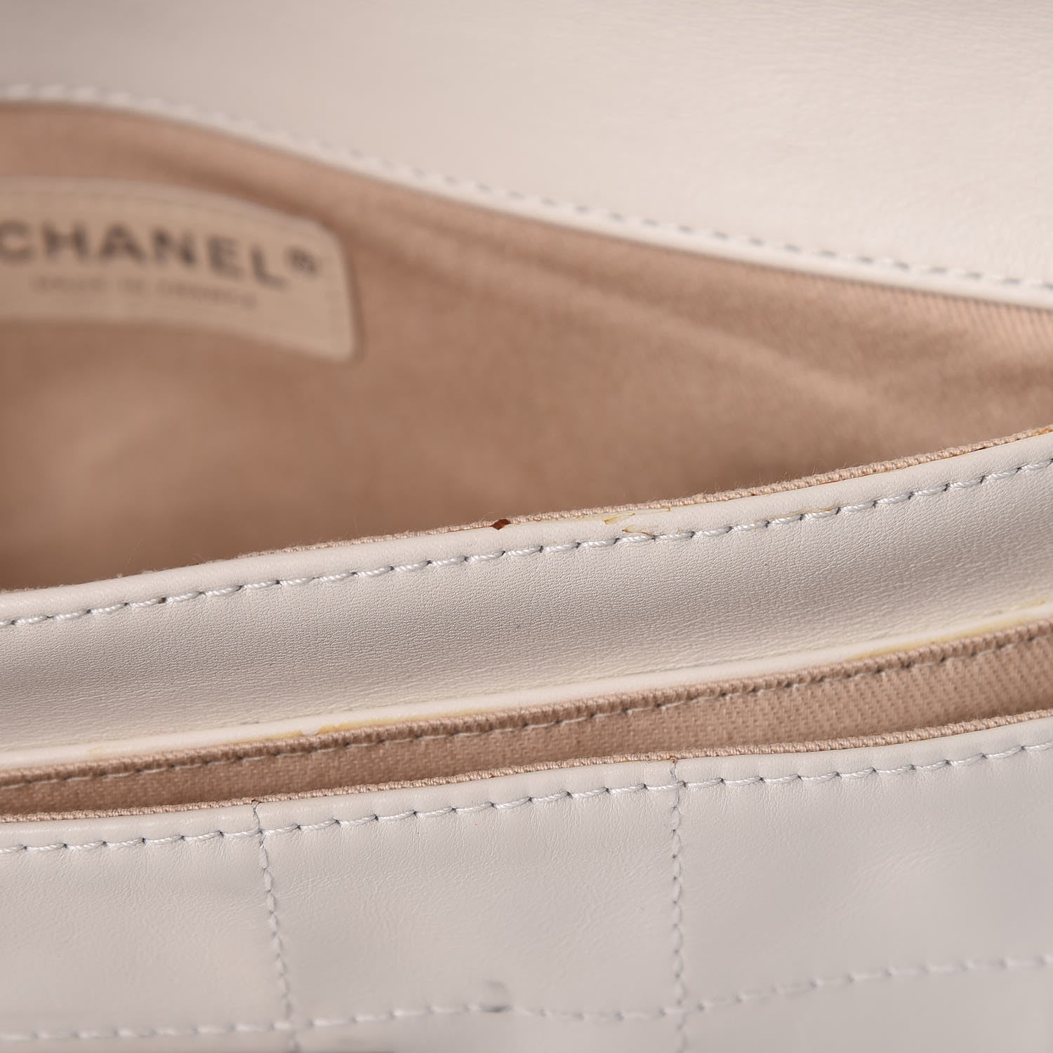 Chanel Calfskin Square Stitched Mademoiselle Shoulder Bag White 12 of 17