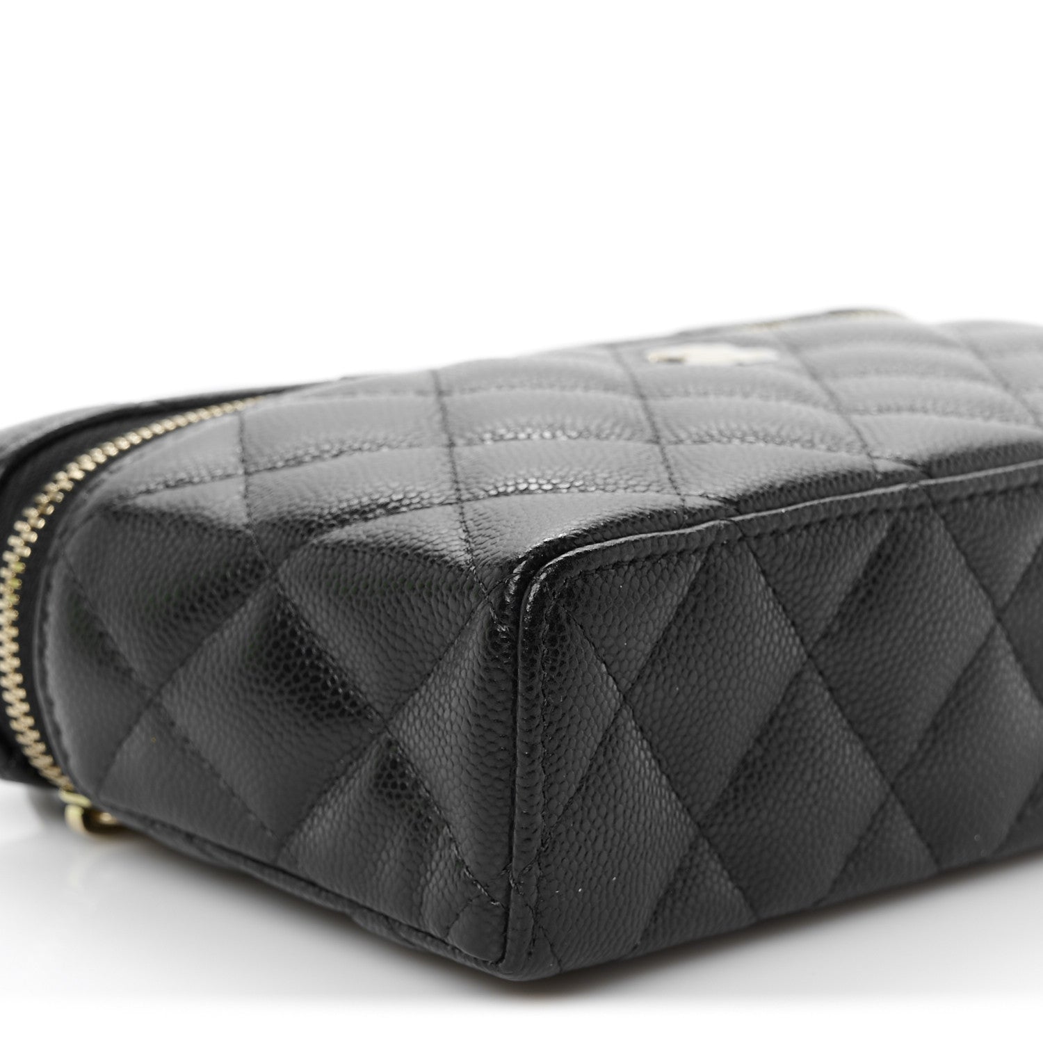 Chanel Caviar Quilted Top Handle Slim Vanity With Chain Black 8 of 10