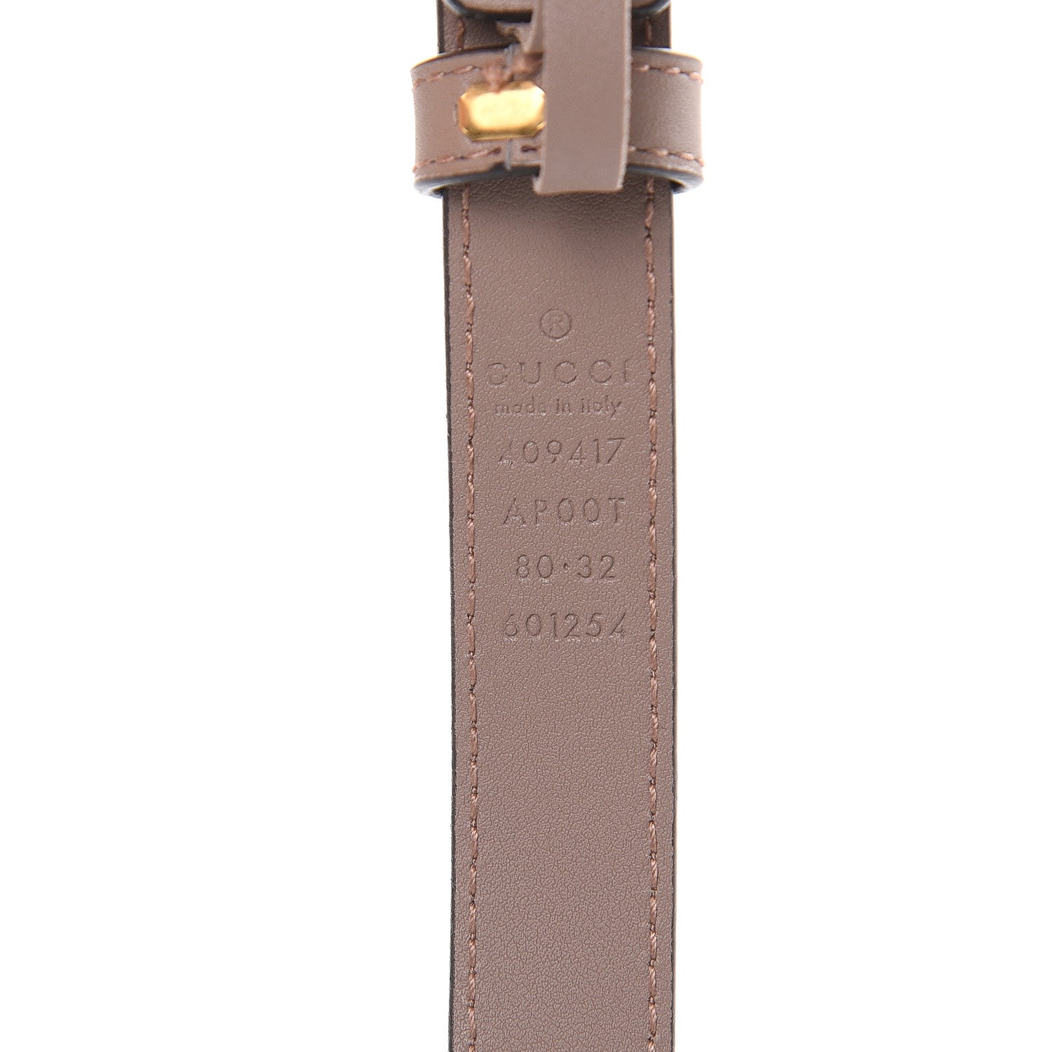 Gucci Calfskin Double G 20mm Belt 80 32 Porcelain Rose 5 of 6