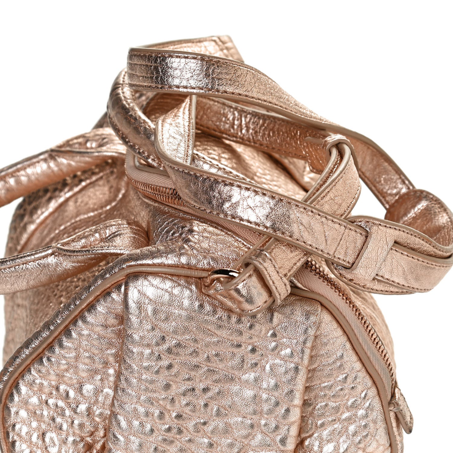 Alexander Wang Metallic Pebbled Lambskin Rockie Rose Gold Hardware 10 of 11