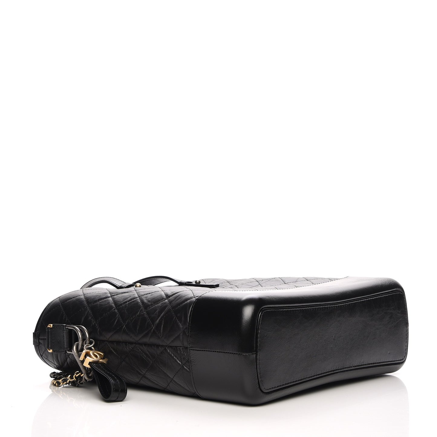 Calfskin Quilted Large Gabrielle Shopping Tote Black