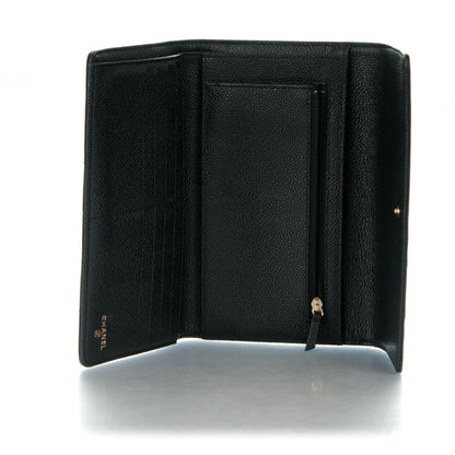 Chanel Caviar Quilted Large Flap Wallet Black 5 of 8