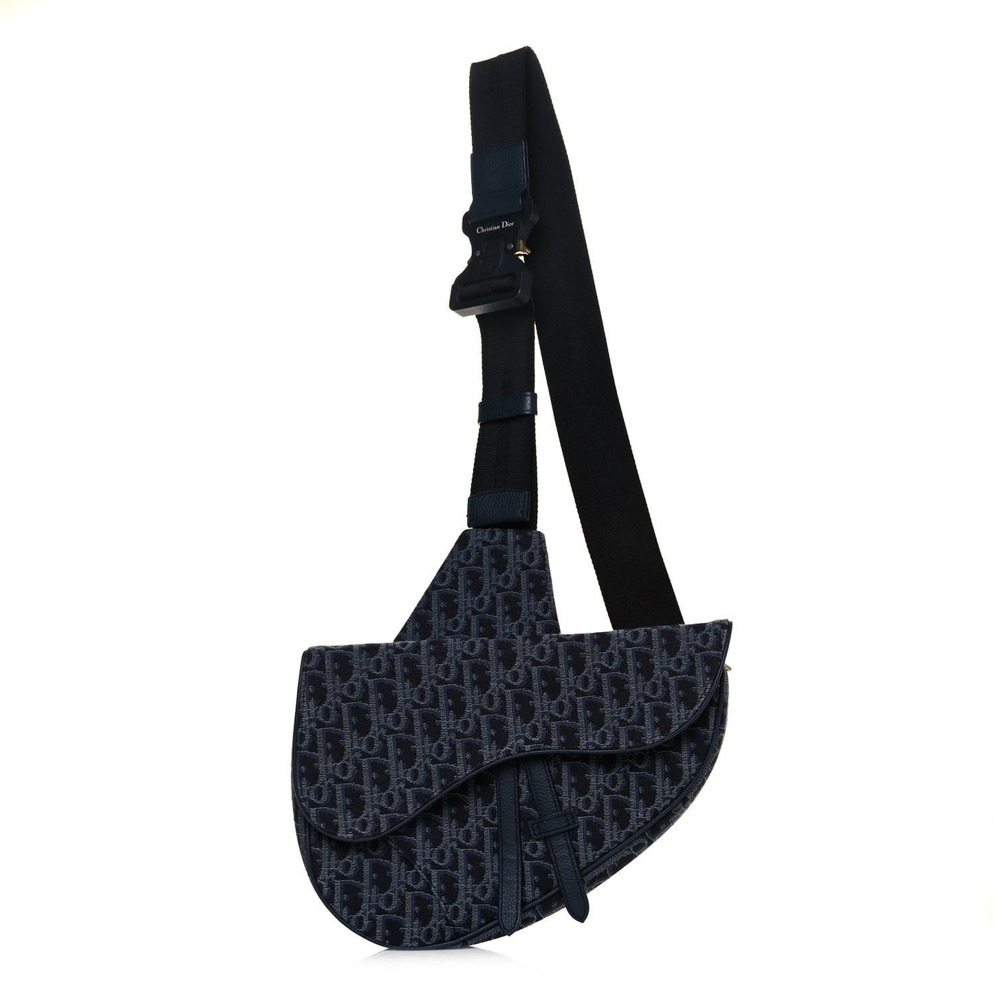 Oblique Mens Saddle Bag Blue