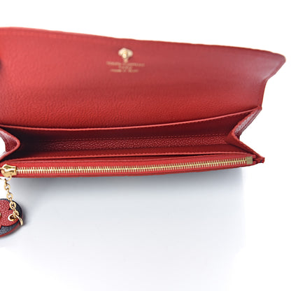 Louis Vuitton Empreinte Bloom Flower Emilie Wallet Marine Rouge 5 of 8