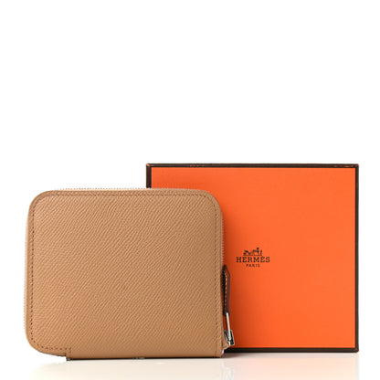 Hermes Epsom Silk'in Compact Wallet Chai 8 of 8