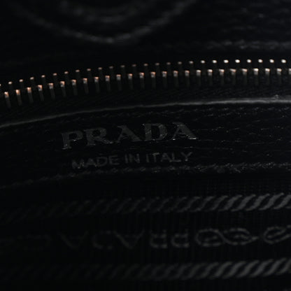 Prada Vitello Daino Soft Hobo Messenger Bag Black 6 of 10