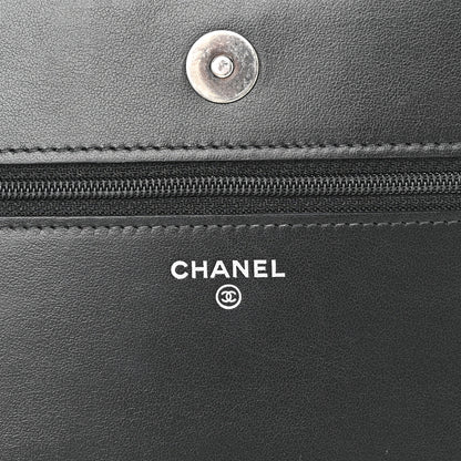 Chanel Caviar Quilted Boy Wallet On Chain WOC Black 6 of 12