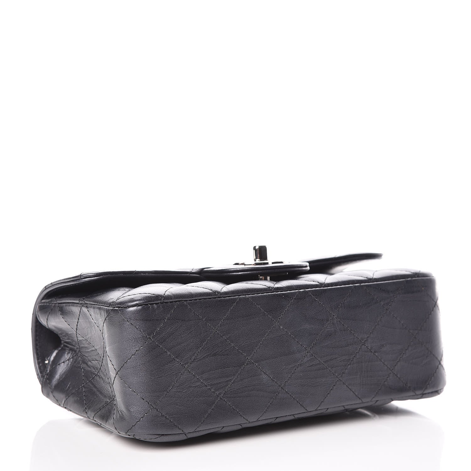 Chanel Iridescent Calfskin Quilted Mini Rectangular Flap Charcoal 4 of 11