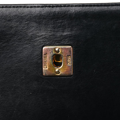 Chanel Lambskin Quilted Medium Round Double Flap Black 6 of 8