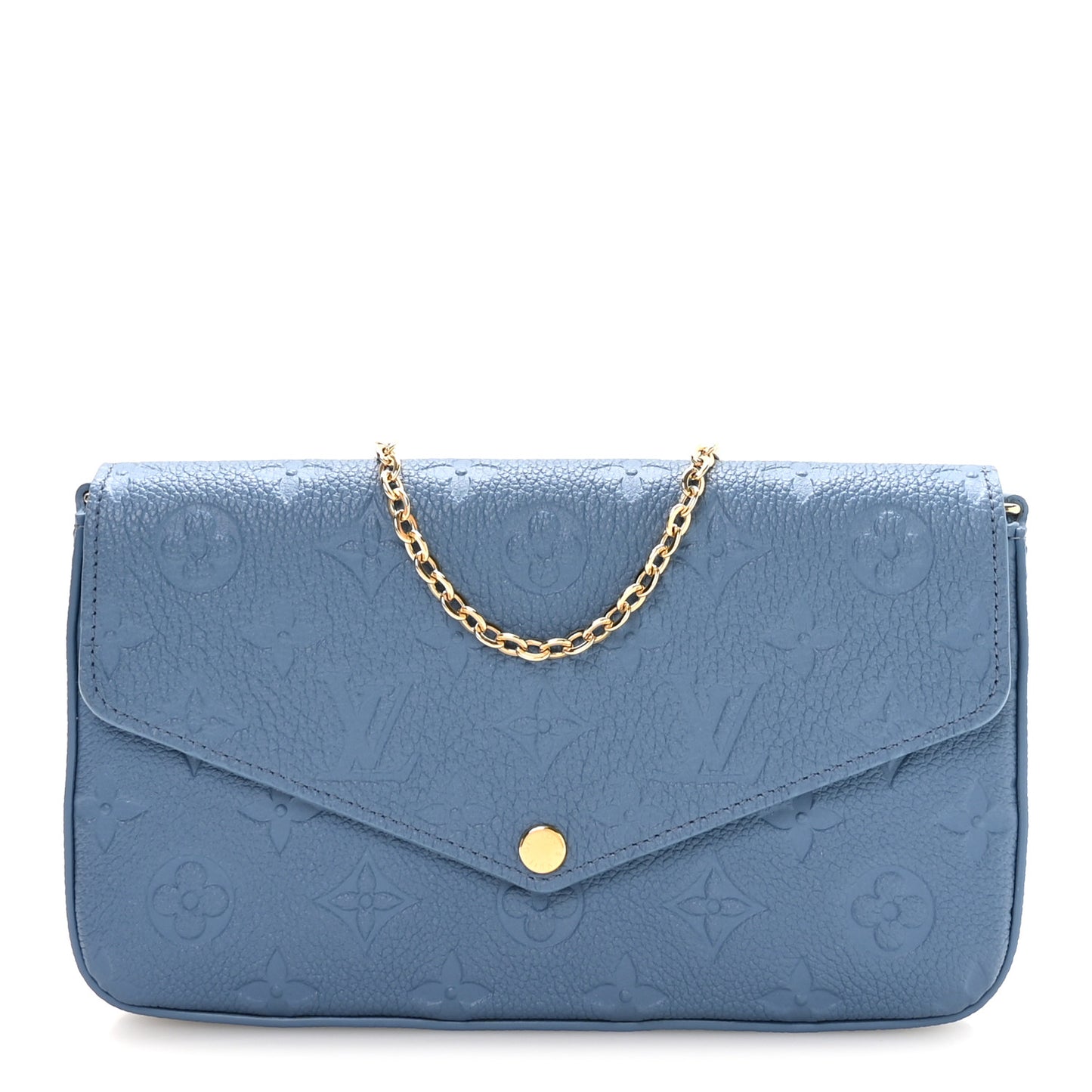 Empreinte Pochette Felicie Chain Wallet Blue Jean
