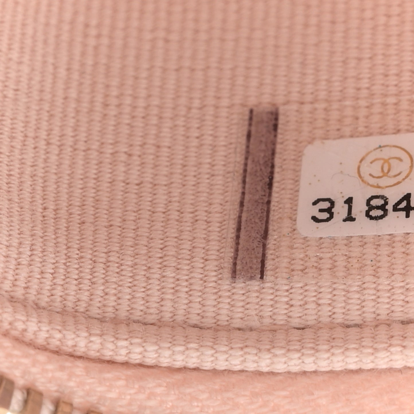 Caviar Quilted Small Vanity Case With Chain Light Beige