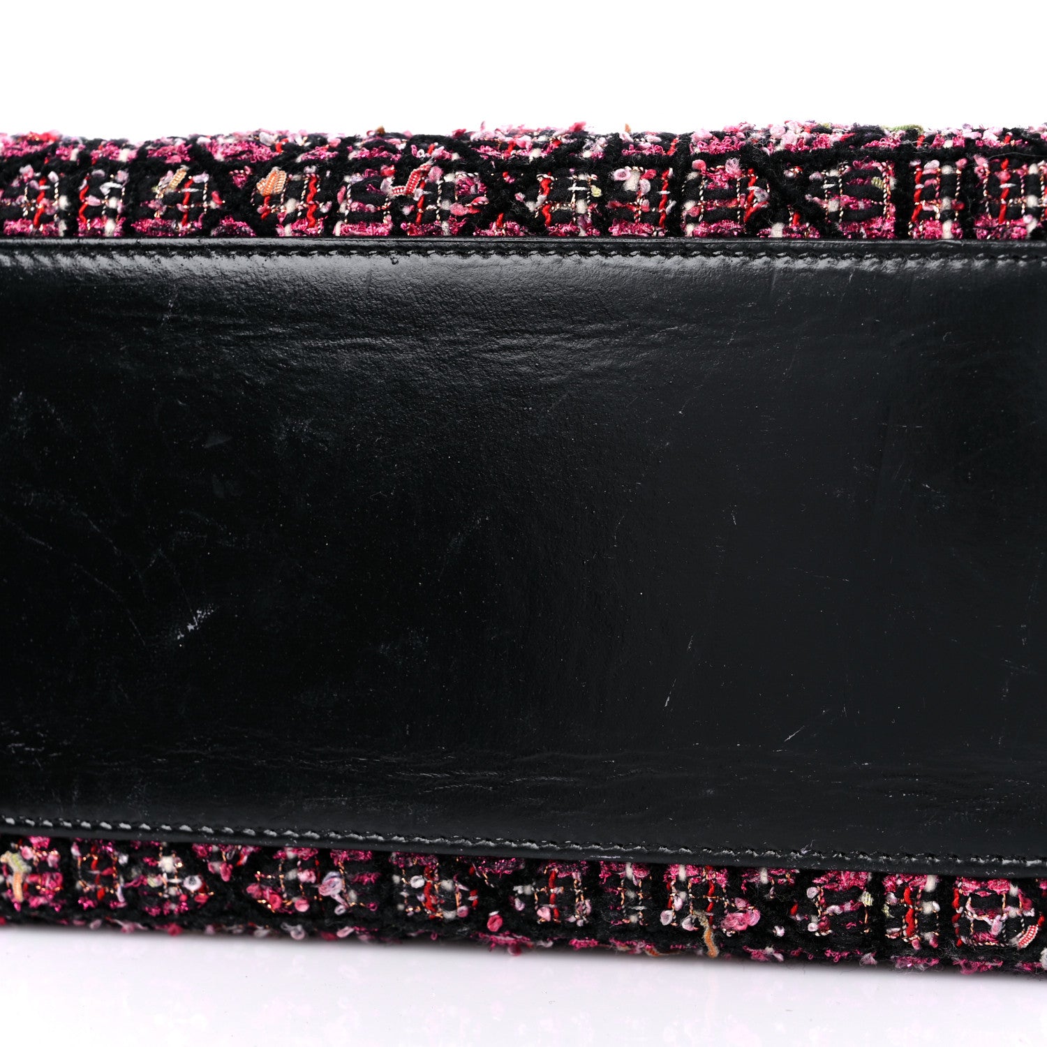 Christian Dior Tweed Fringe Cannage Embroidered Medium Lady Dior Pink Black Multicolor 12 of 12