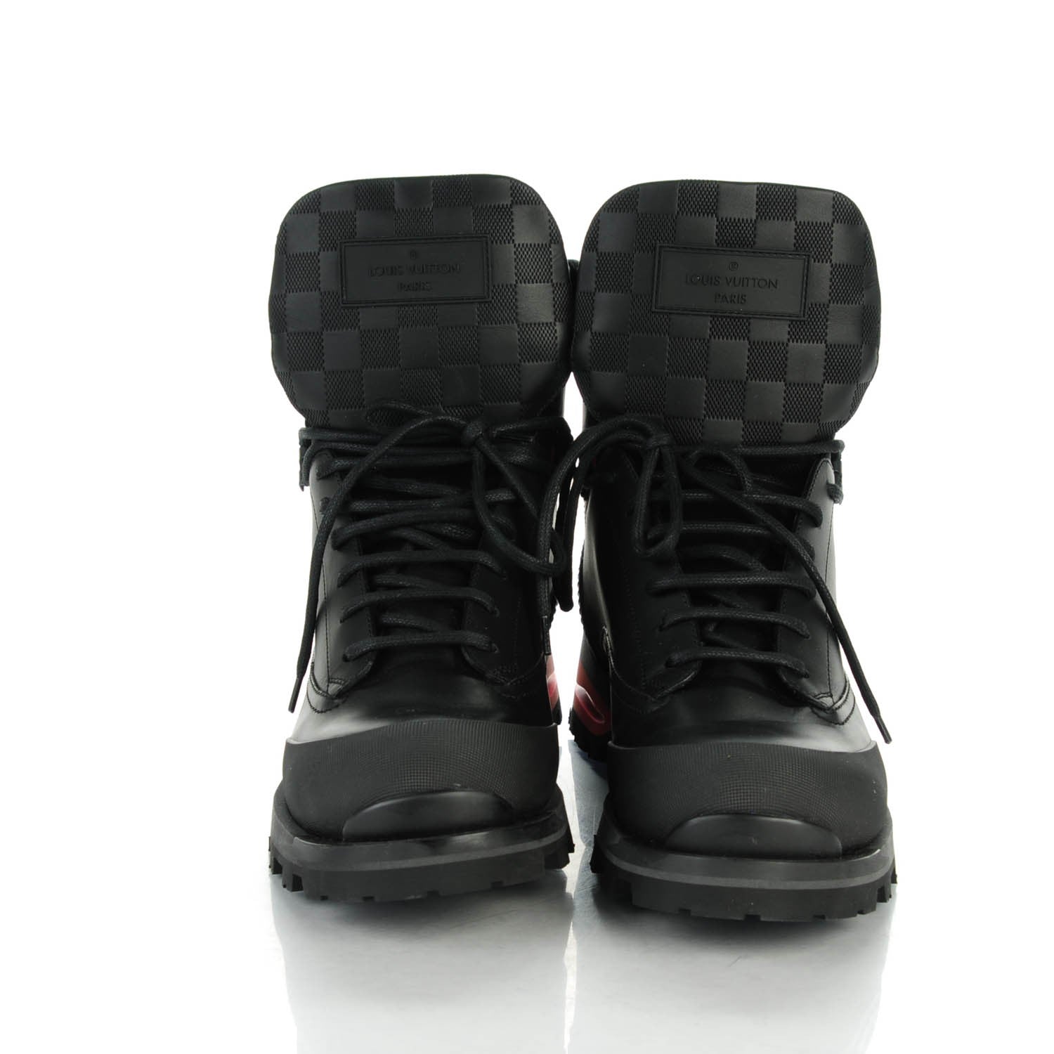 Louis Vuitton Calfskin Damier Blizzard Ankle Boots 9.5 Black 2 of 7