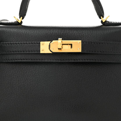 Hermes Chevre Chamkila Mini Kelly Sellier 20 Black 8 of 11