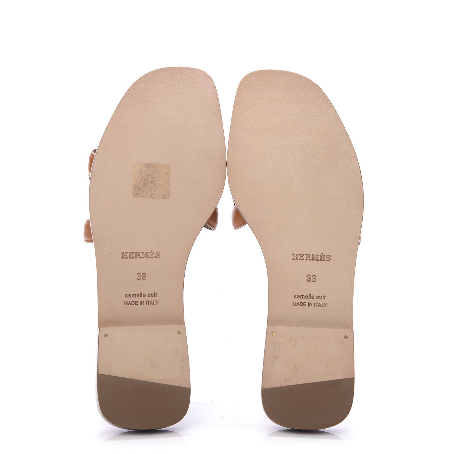 Hermes Calfskin Omaha Sandals 36 Gold 5 of 7