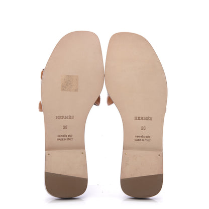 Hermes Calfskin Omaha Sandals 36 Gold 5 of 7
