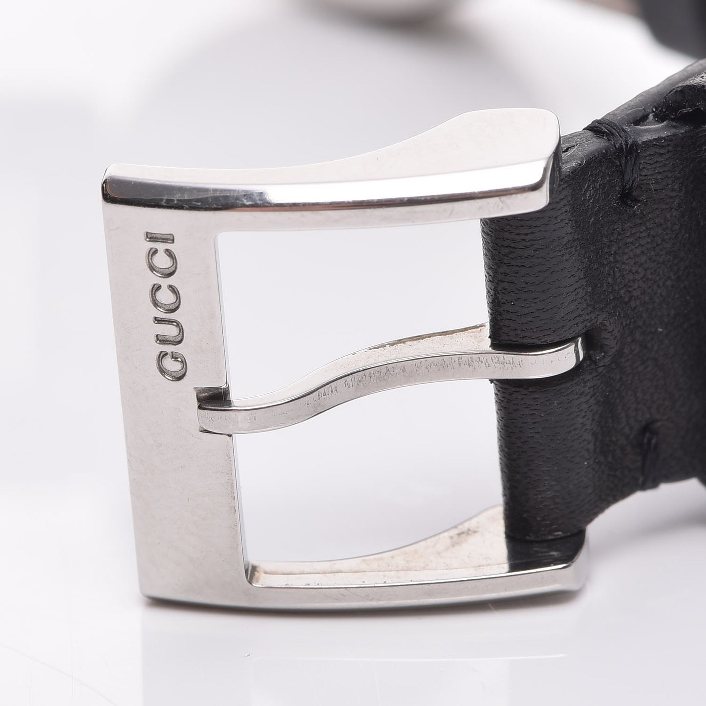 Stainless Steel Calfskin 37mm Interlocking G Quartz Watch Black