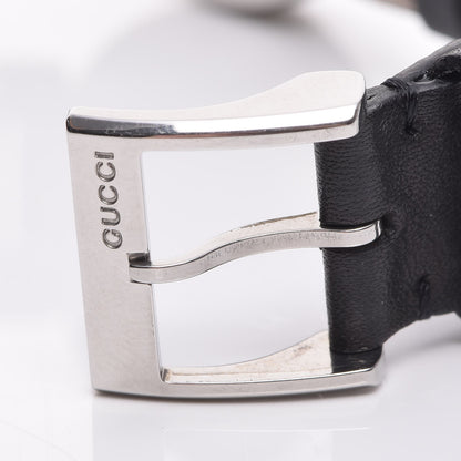 Gucci Stainless Steel Calfskin 37mm Interlocking G Quartz Watch Black 6 of 8
