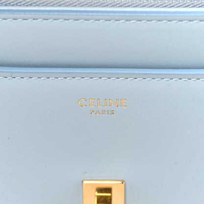 Celine Satinated Calfskin Mini 16 Top Handle Bag Pale Blue 7 of 9