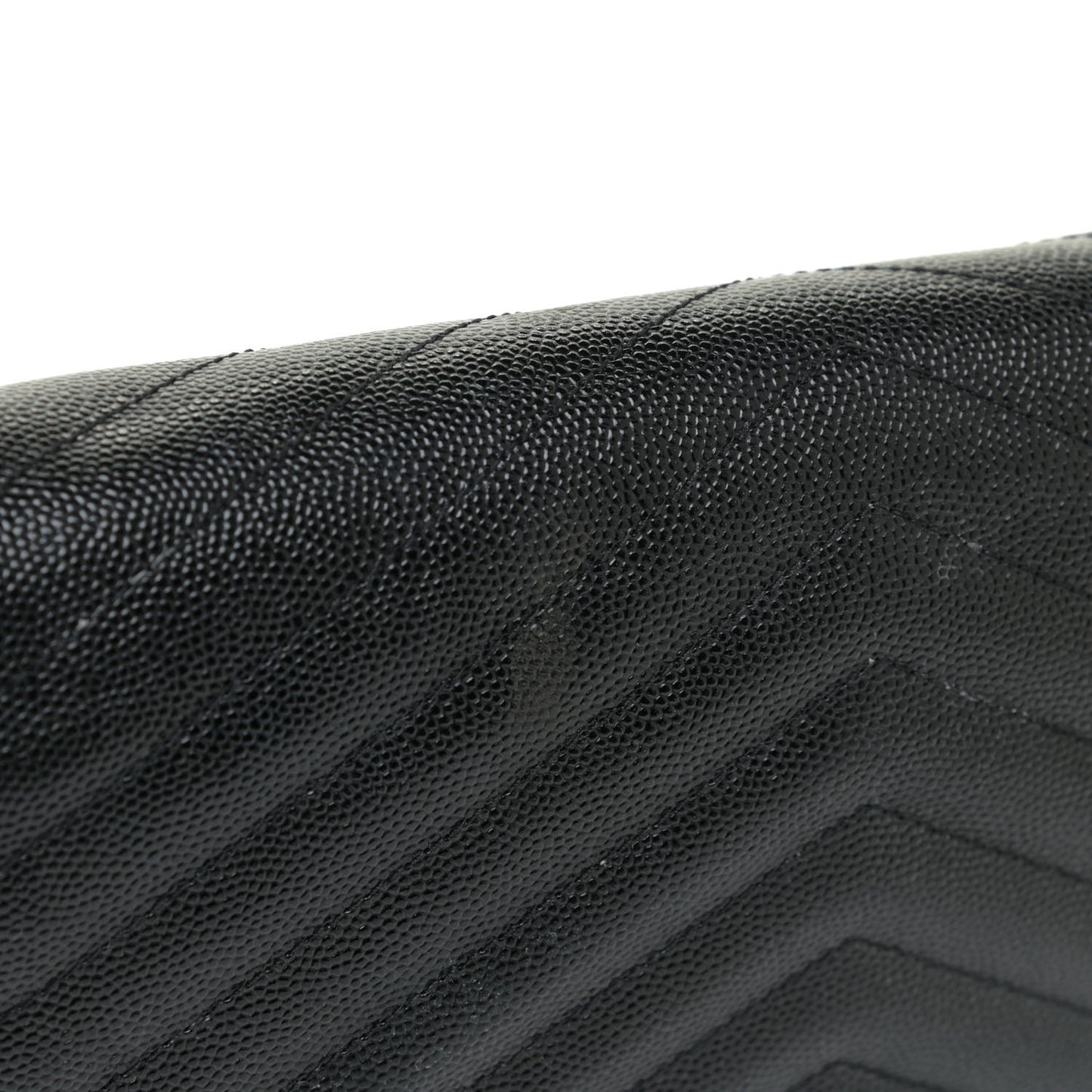 Grain De Poudre Matelasse Chevron Monogram Chain Wallet Black