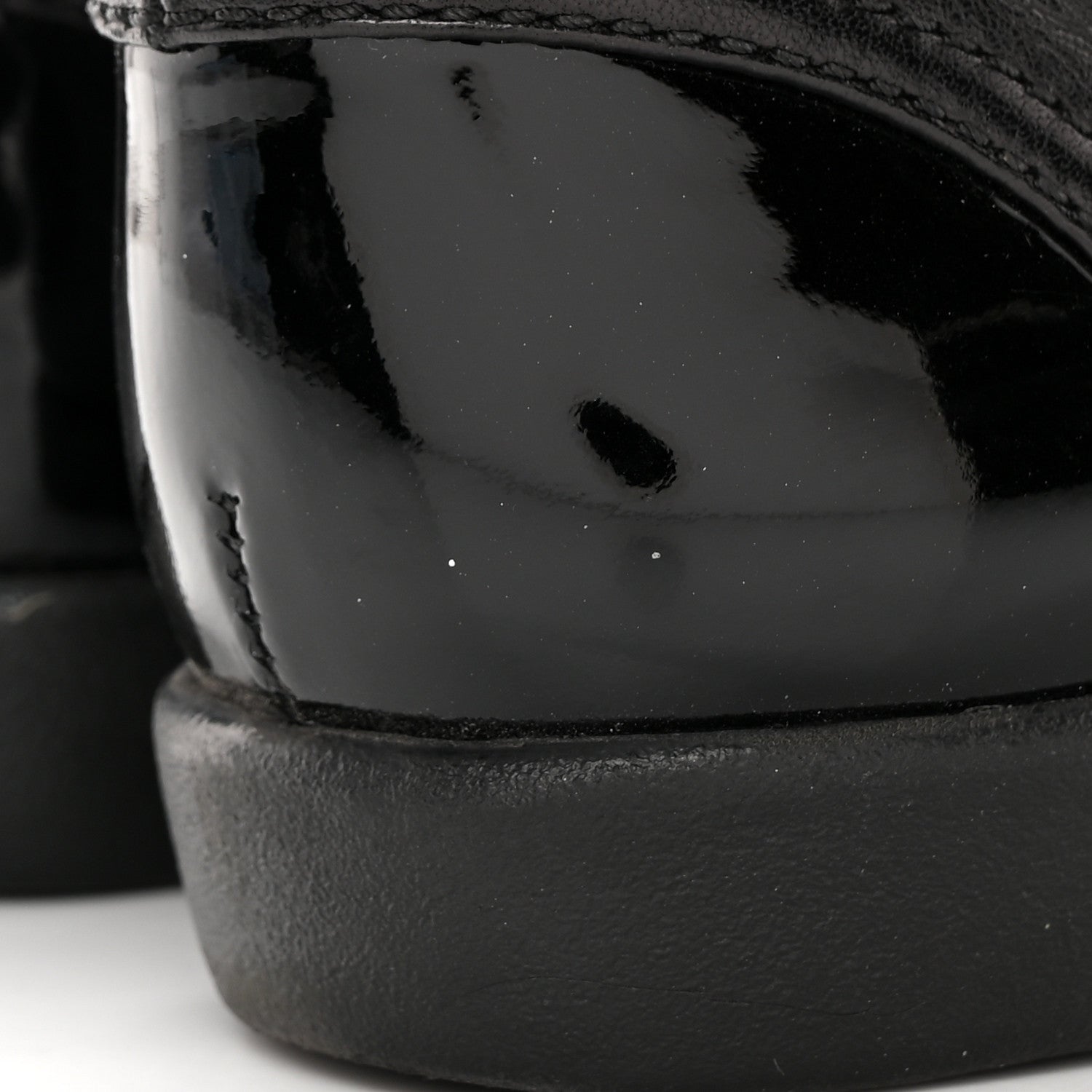 Chanel Lambskin Patent Cap Toe CC Sneakers 36 Black 9 of 18