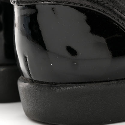 Chanel Lambskin Patent Cap Toe CC Sneakers 36 Black 9 of 18
