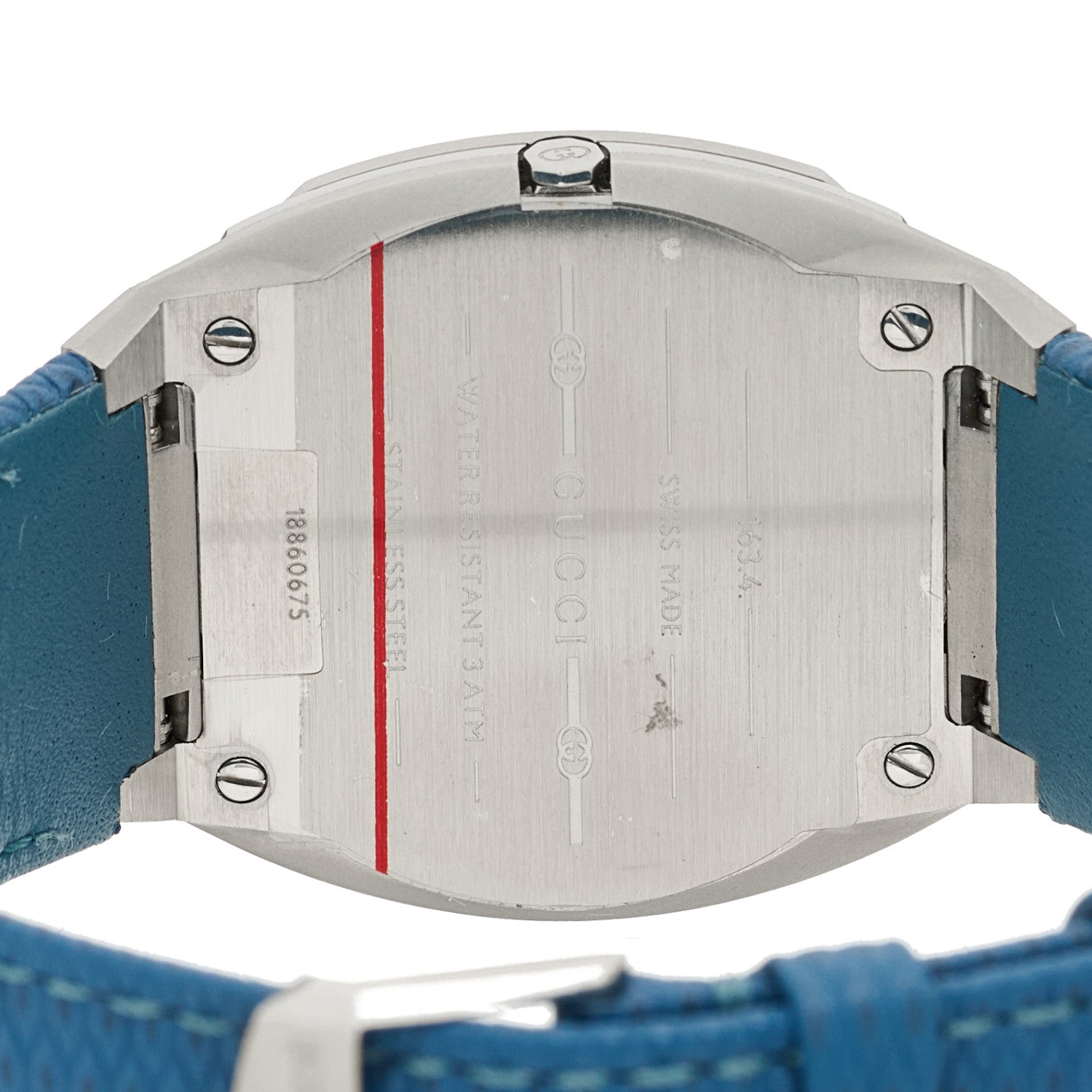 Gucci Stainless Steel Calfskin 38mm 25H Quartz Watch Blue 4 of 5