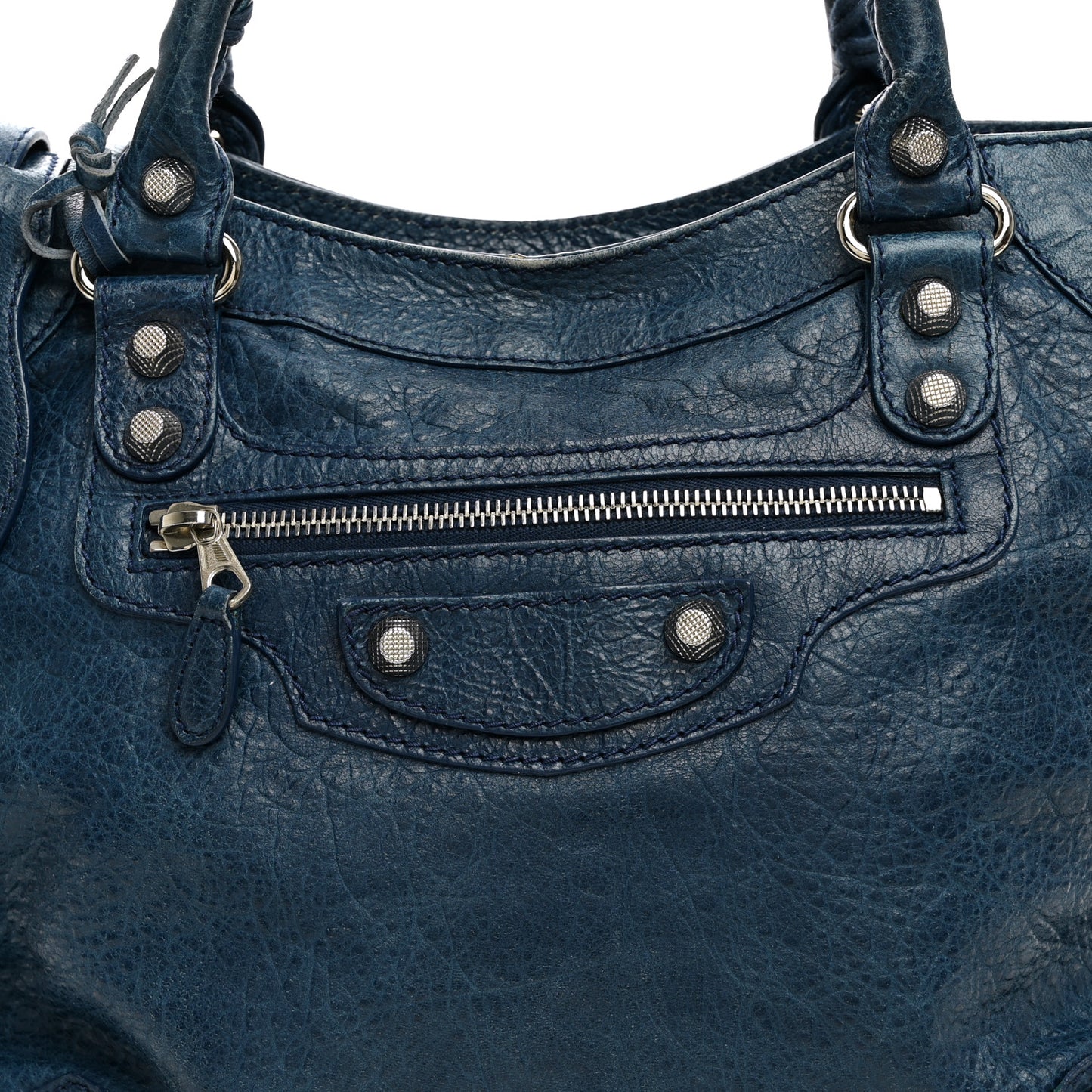 Agneau Giant 12 Silver Hardware Velo Bleu Mineral