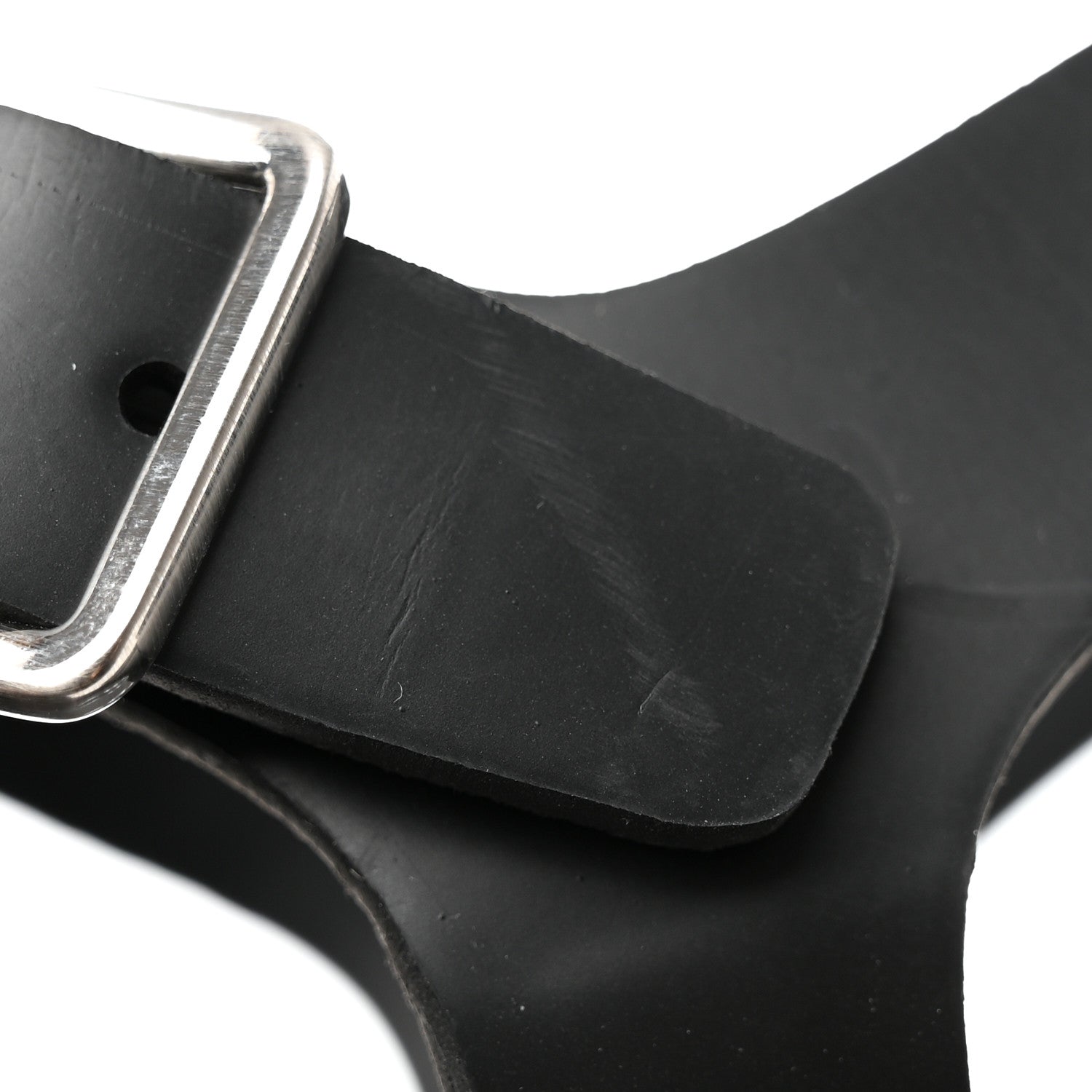 Prada Foam Rubber Triangle Logo Monolith 55mm Cage Sandals 38 Black 12 of 13