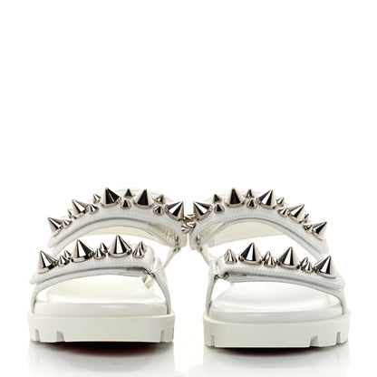 Christian Louboutin Nappa Spikita Cool Flats 39 Bianco 2 of 7