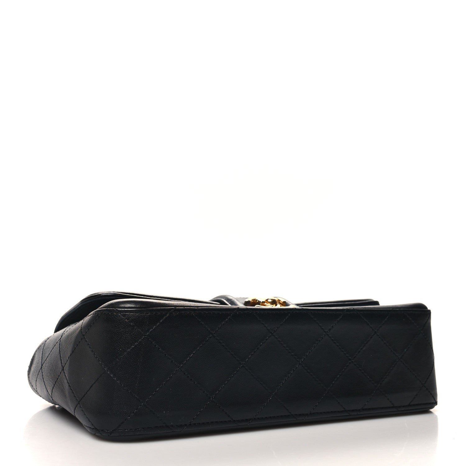 Chanel Lambskin Quilted Medium Elegant CC Flap Navy Black 4 of 10