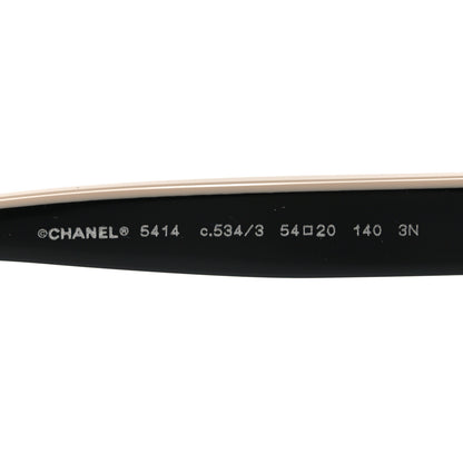 Chanel Acetate CC Butterfly Sunglasses 5414 Black Beige 5 of 7