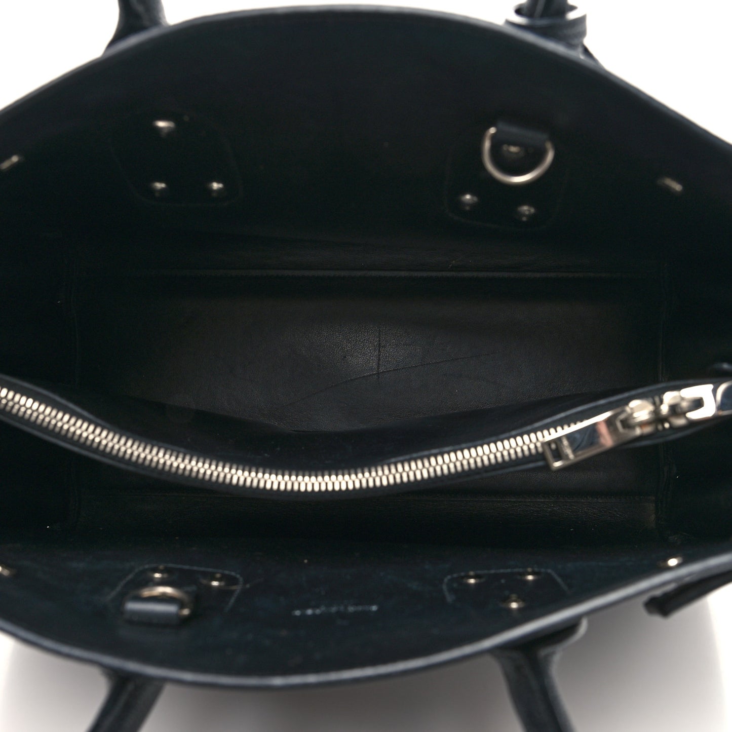 Grained Calfskin Small Sac De Jour Black