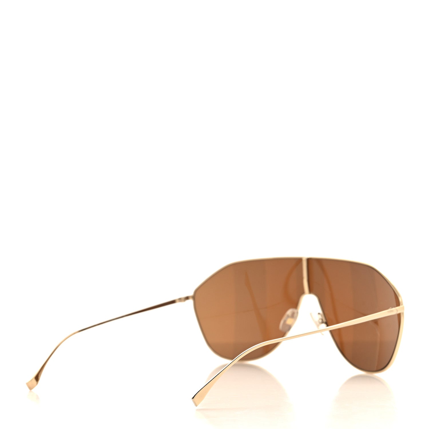 Fendi Metal Aviator Sunglasses FF 0405/S Sunglasses Brown Gold 4 of 7