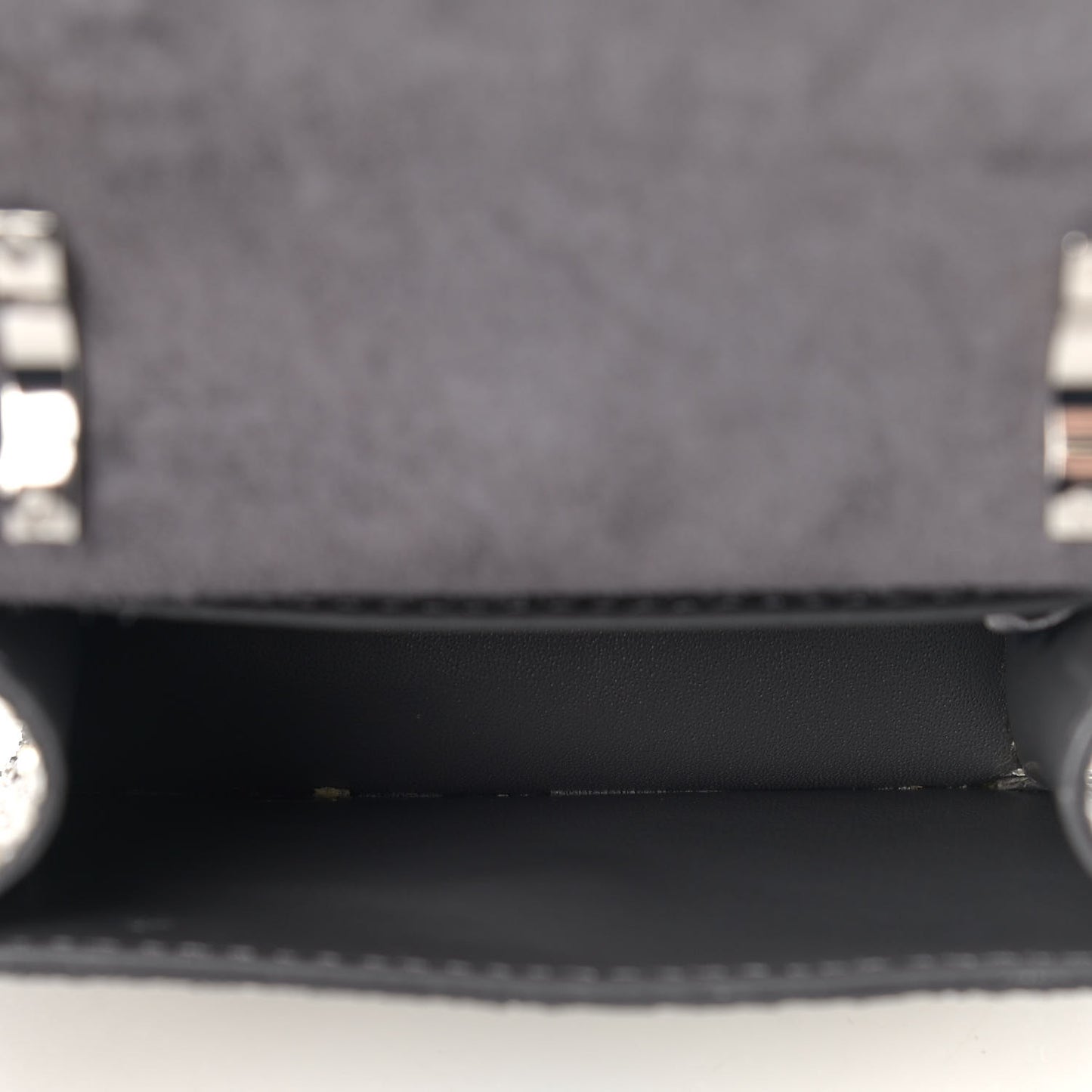 Coarse Glitter Mini Paris Crossbody Platinum