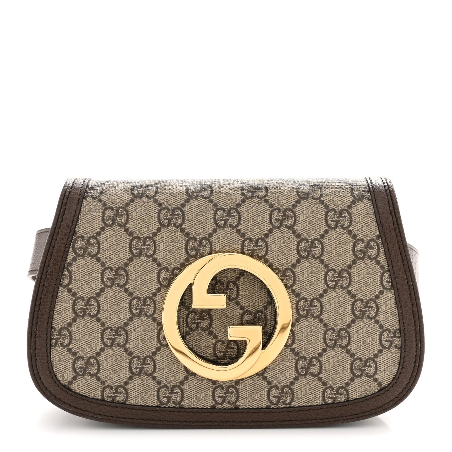 GG Supreme Monogram Textured Dollar Calfskin Blondie Belt Bag 75 30 Beige Ebony New Acero
