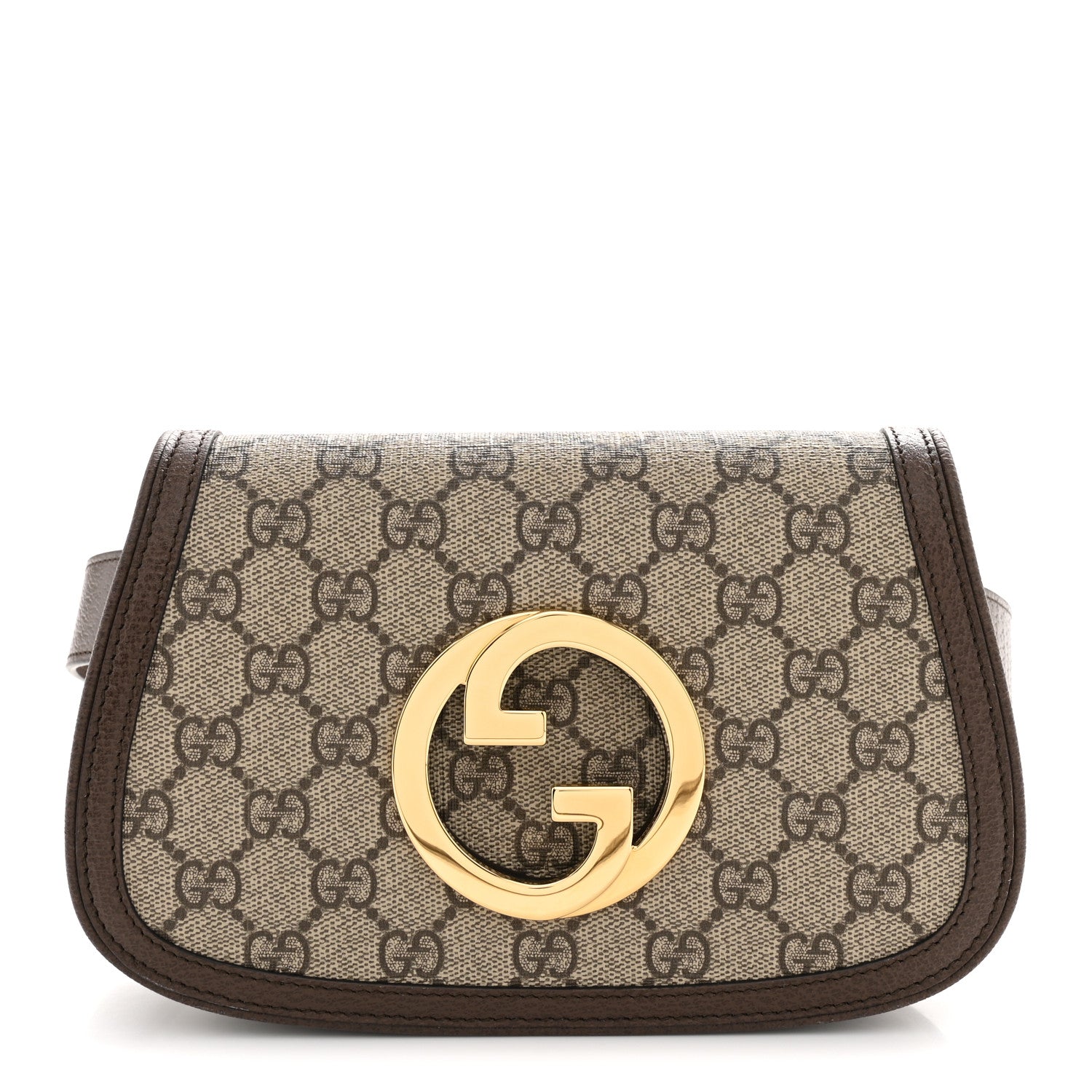 Gucci GG Supreme Monogram Textured Dollar Calfskin Blondie Belt Bag 75 30 Beige Ebony New Acero 1 of 11