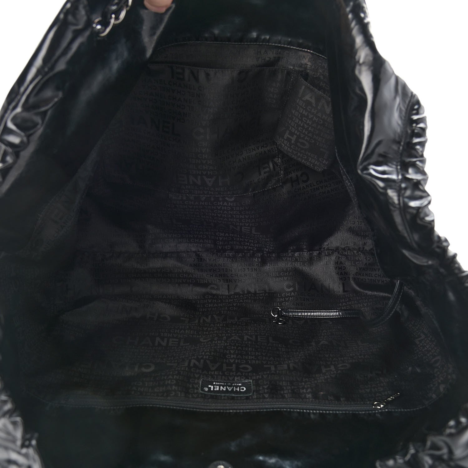 Chanel Vinyl XL Coco Cabas Black 6 of 12