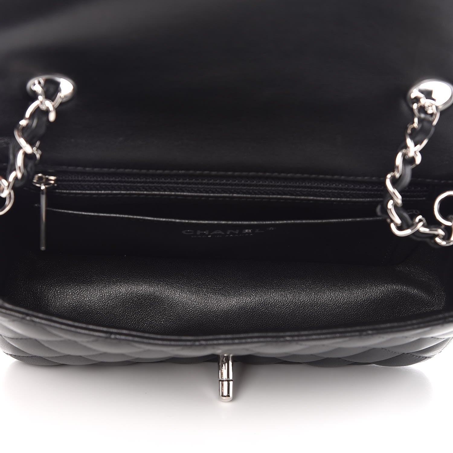 Chanel Lambskin Quilted Mini Rectangular Flap Black 5 of 9