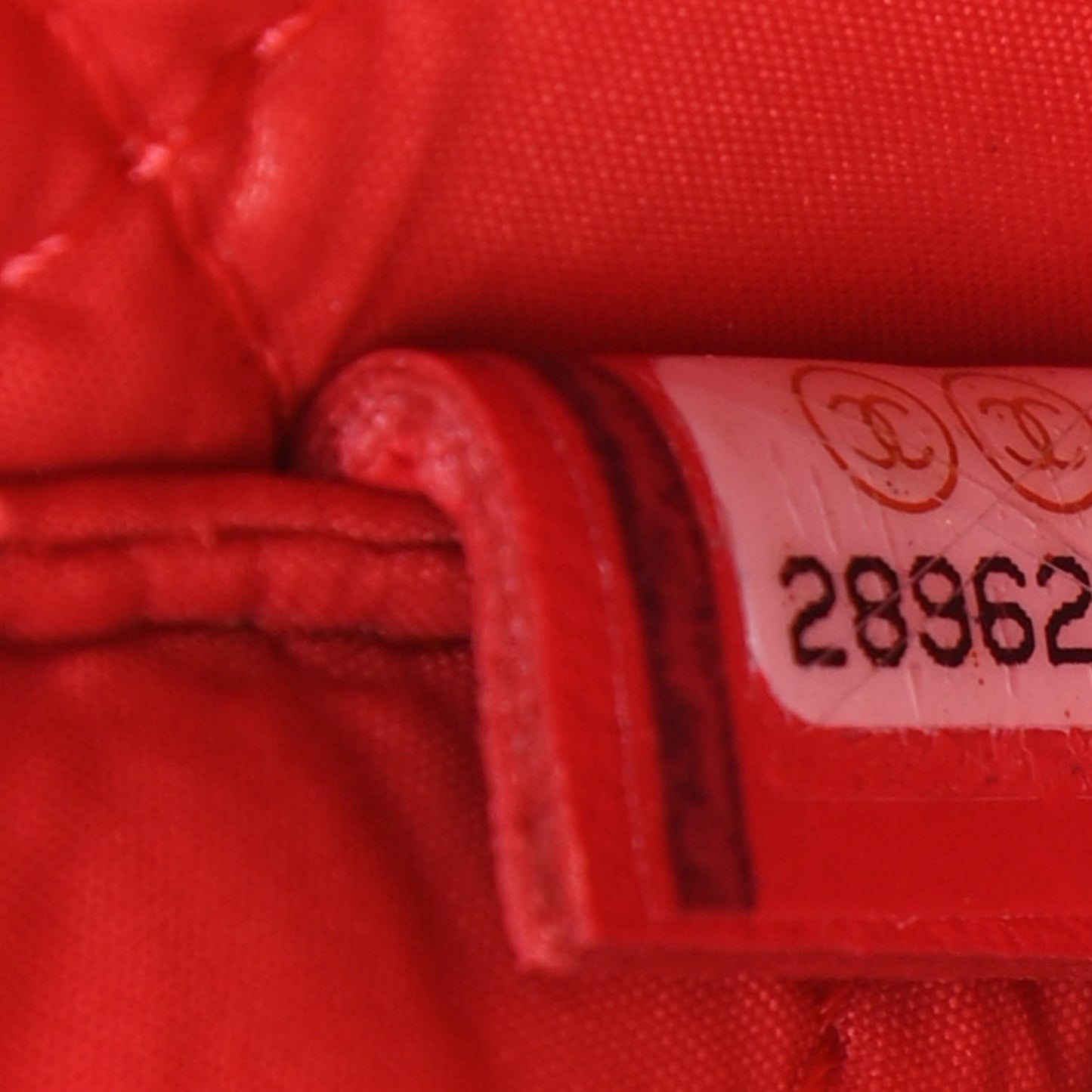 Caviar Quilted Large Vanity Pouch Red