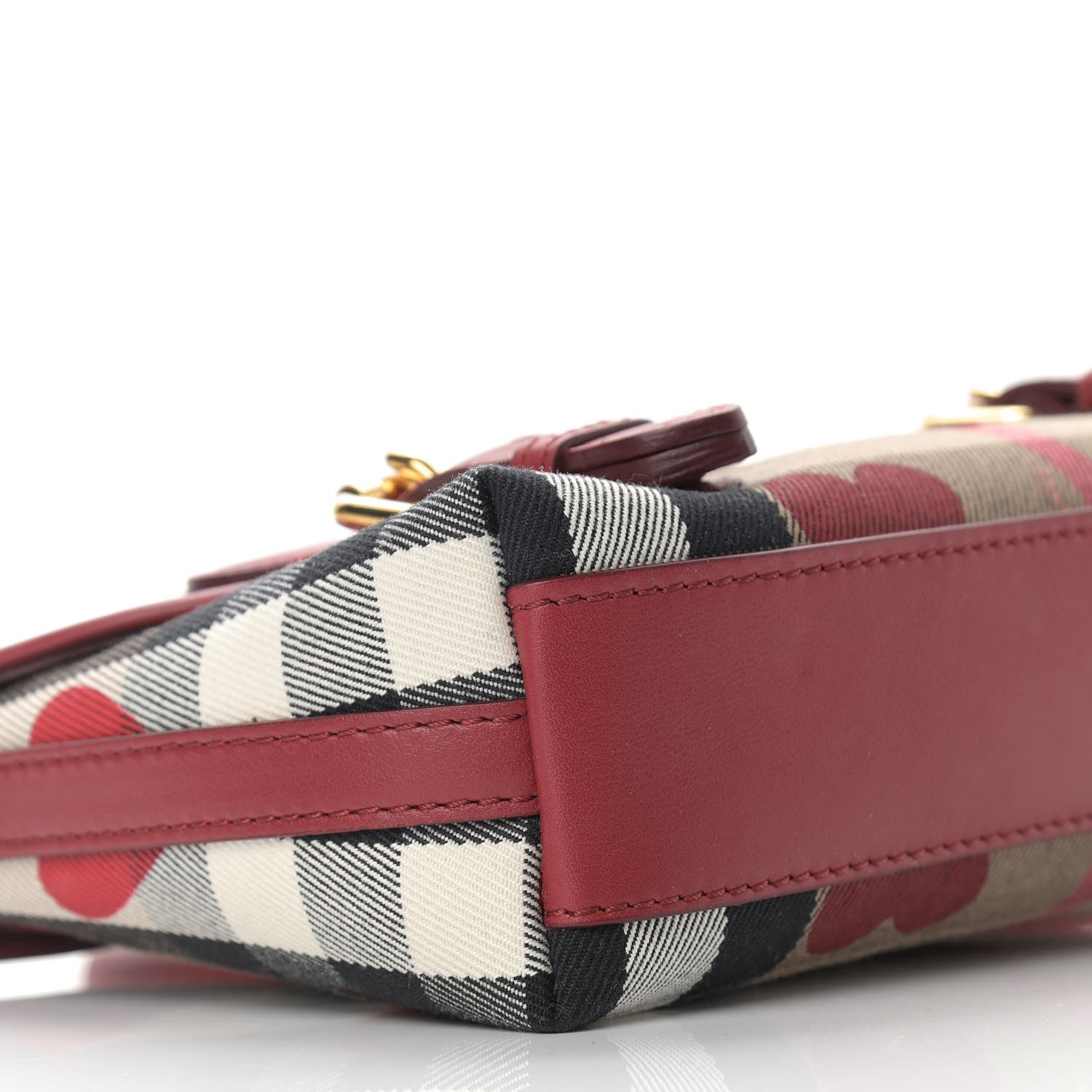 Burberry Horseferry Check Heart Print Crossbody Flap Parade Red 8 of 9
