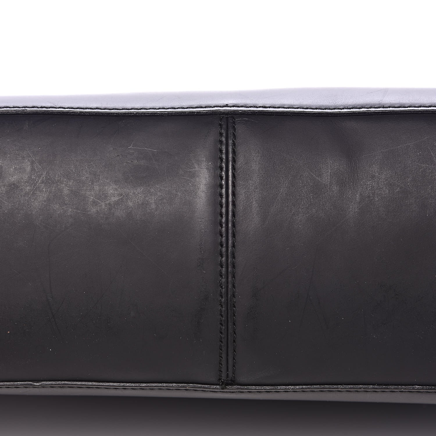 Gucci Smooth Calfskin Bamboo Handle Shoulder Bag Black 8 of 13