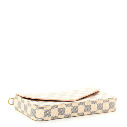 Louis Vuitton Damier Azur Felicie Strap & Go Eau de Rose 5 of 10