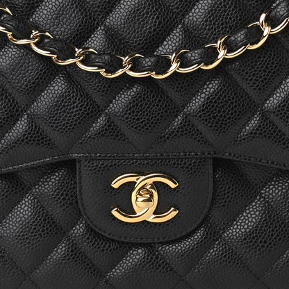 Chanel Caviar Quilted Jumbo Double Flap Black 8 of 11